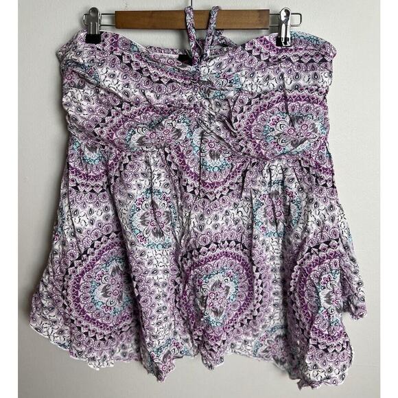 Torrid Smocked Paisley Halter Top Braided Plus Size 3X Rayon Women’s - Picture 1 of 7